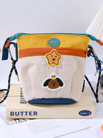 Waterproof Contrast Cartoon Crossbody Bag