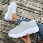 Round Toe Platform Slip-Ons