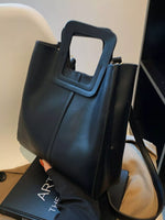 Square Handle PU Leather Crossbody Bag
