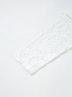 Lace Long Sleeve Insert Drop Shoulder Tee