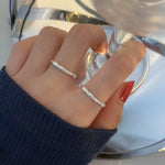 925 Sterling Silver Textured Open Ring
