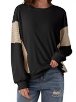 Striped Round Neck Long Sleeve Sweatshirt