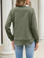 Textured Crew Neck Sweatshirt