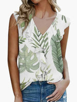 Printed V-Neck Tank