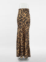 Leopard Print Bodycon Maxi Skirt