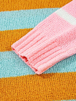 Color Block Striped Sweater