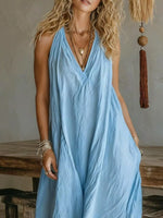 Full Size Sleeveless Flowy Maxi Dress Plus Size