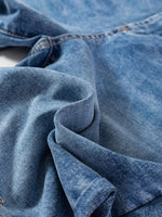 Seam Detail Loose Fit Cropped Jeans