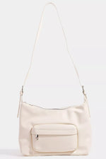 Fame Glossy Faux Leather Shoulder Bag
