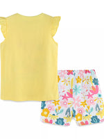 Children's Fox Tank and Floral Shorts Set