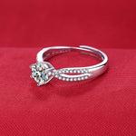 1 Carat Moissanite 925 Sterling Silver Ring