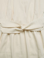 Surplice Short Sleeve Midi Dress