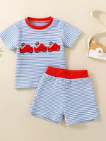 Children's Ice Cream Striped Tee and Shorts Set
