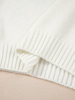 Embroidered Bow Boots Graphic Drop Shoulder Sweater