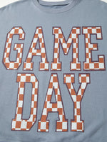 Game Day Checkered Oversized Sweatshirt