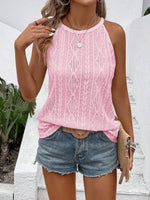 Textured Round Neck Tank