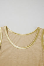 Round Neck Wide Strap Tank