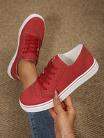 PU Leather Lace Up Platform Sneakers – Multi-Color
