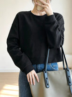 Crew NeckDrop Shoulder Sweatshirt