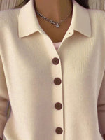 Full Size Button-Down Knit Cardigan Plus Size