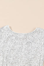 Sequin Tie Front T-Shirt Dress