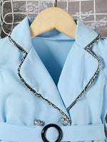 Children's Double Breasted Belt Dress