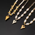 Pearl & Heart Pendant Necklace