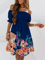 Off Shoulder Smocked Summer Dress