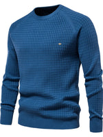 Texture Round Neck Long Sleeve Sweater