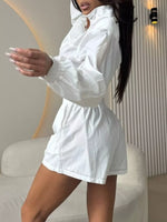 Zip-Up Crop Jacket and High-Waisted Shorts Set