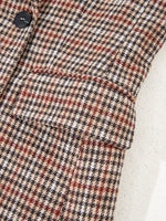 Houndstooth Lapel Collar Blazer