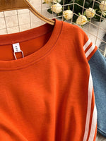 Color Block Short Sleeve Casual Dress