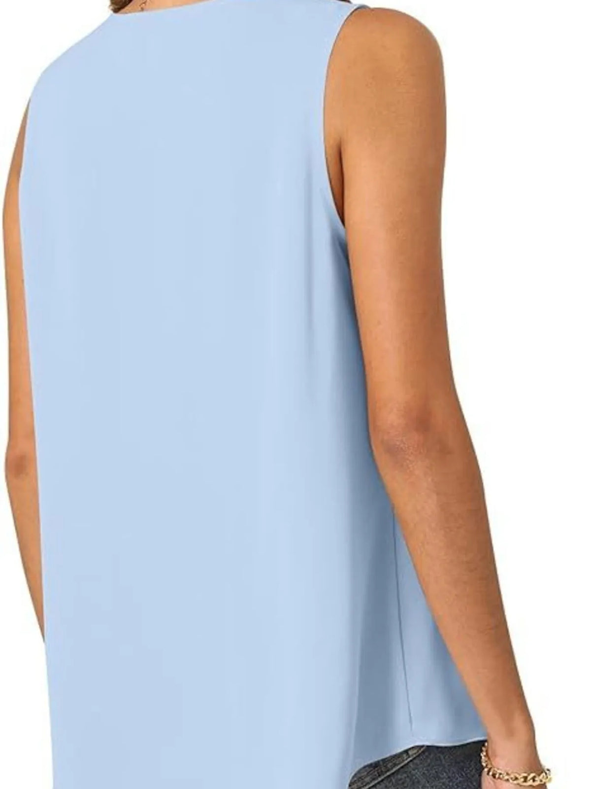 Full Size V-Neck Sleeveless Tank Top Plus Size
