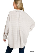 Woven Stripe Button Down Shirt