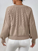 Cable Knit Long Sleeve Sweater