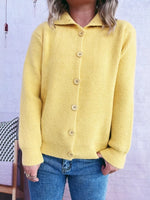 Ribbed Button-Up Cardigan