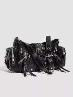 Rivet Embellished Shoulder Bag