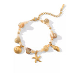 18K Gold-Plated Shell Charm Bracelet