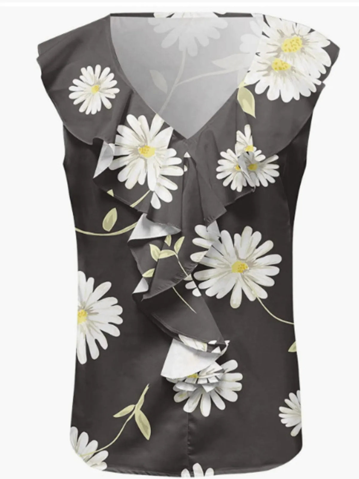 Printed V-Neck Tank