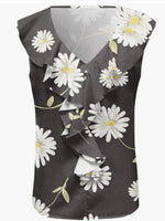 Printed V-Neck Tank
