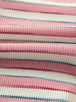 Stripe Stitched Detail Color Block Patchwork Oversized Top