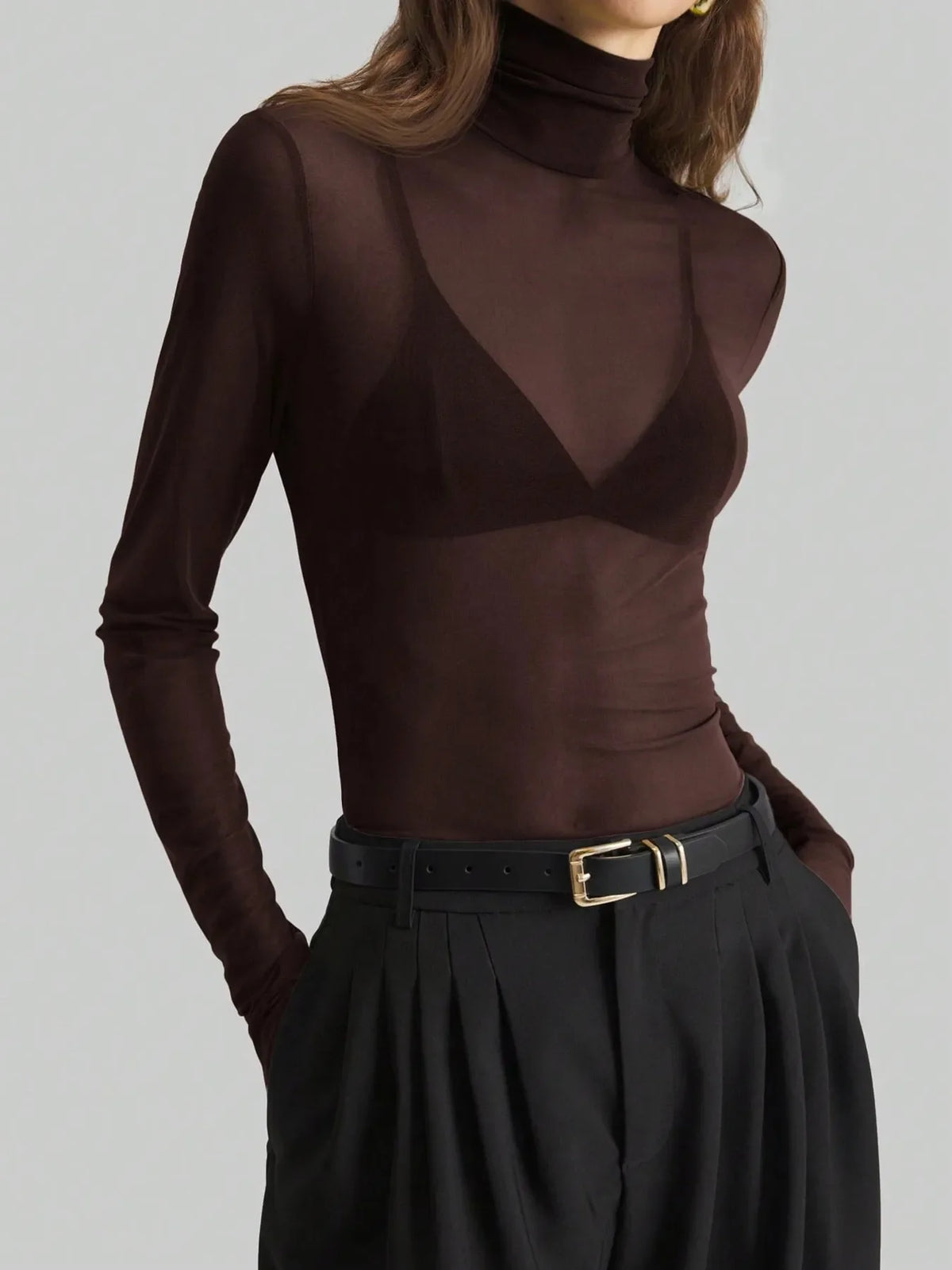 Turtleneck Long Sleeve Top