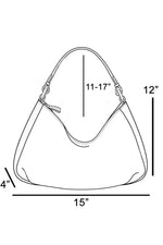 Fame Larger Leather Crescent Shoulder Bag