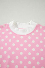 Polka Dot Short Sleeve Top and Shorts Set