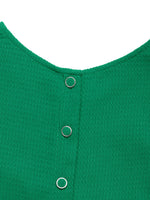 Ruffled Round Neck Long Sleeve Textured Blouse