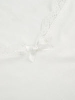 Lace Detail Sweetheart Neck Short Sleeve T-Shirt