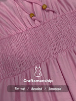 Smocked Spaghetti Strap Midi Dress