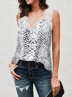 Lace Detail V-Neck Tank