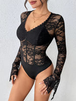 Lace Long Sleeve Bodysuit