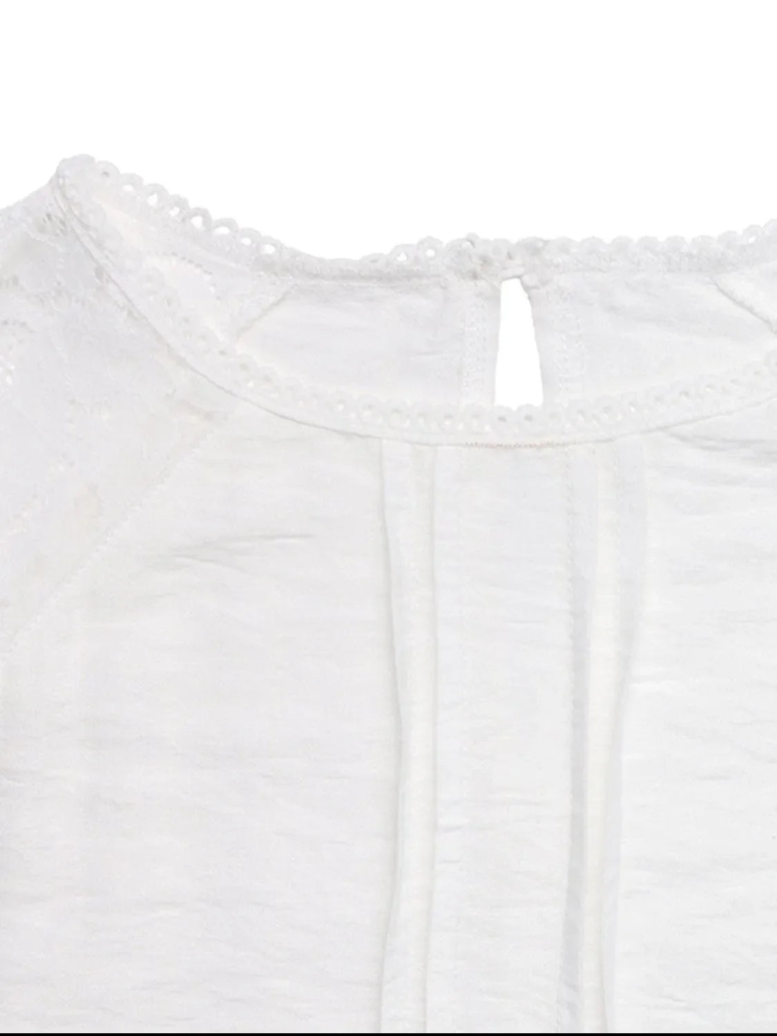 Lace Round Neck Short Sleeve Top